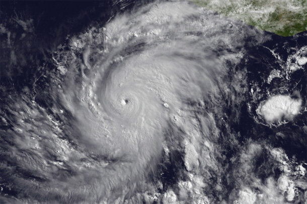 GOES East satellite image showing view of Hurricane Blanca at 1445Z on June 3, 2015