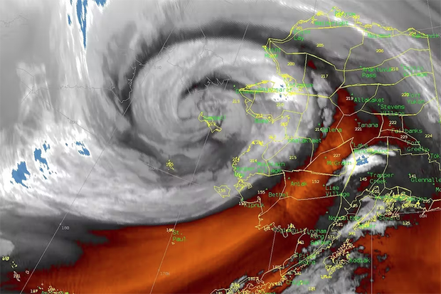 Typhoon Merbok off Alaska