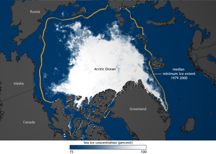 State of the Climate: 2011 Arctic Sea Ice Minimum | NOAA Climate.gov