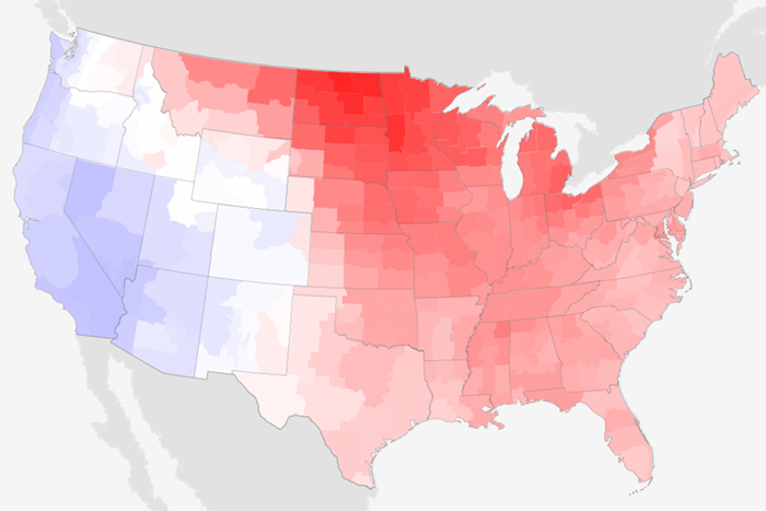 March 2021 was warmer than average for much of the contiguous U. S., with a wet bull's-eye in the heart of the country