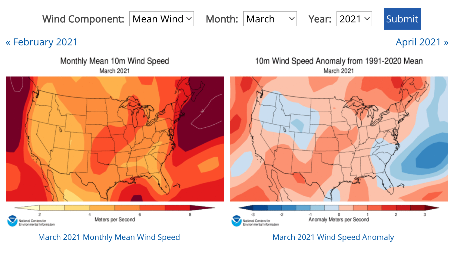 Average Wind Speeds - Map Viewer