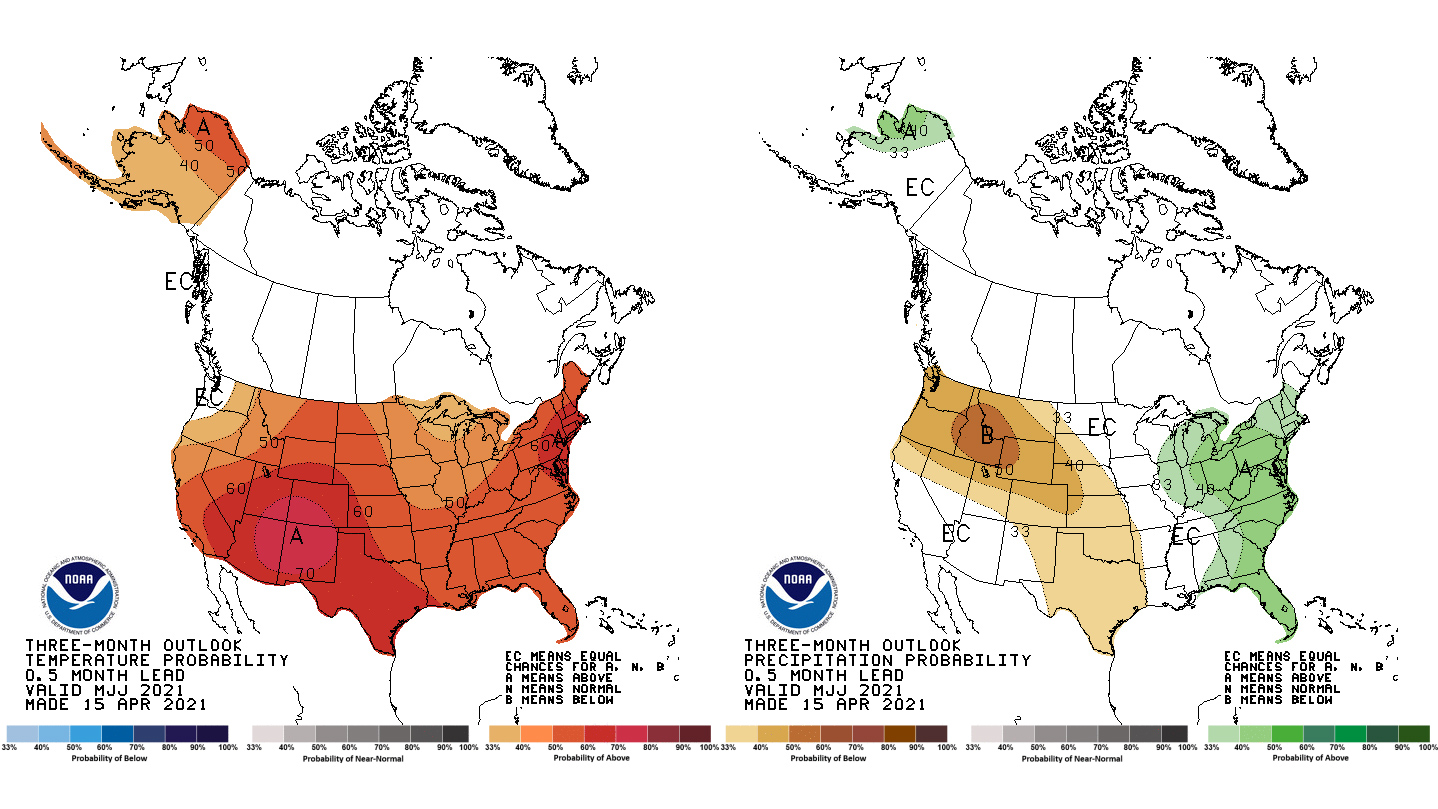Climate Outlooks for the Next 3 Months - Probability Maps