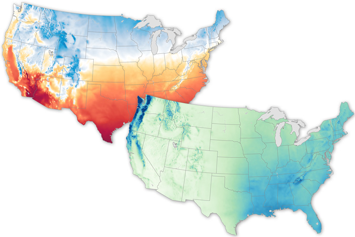 New maps of annual average temperature and precipitation from the U. S. Climate Normals