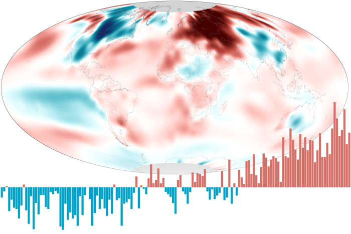 February 2022 global climate summary: 46th consecutive warmer-than-average February