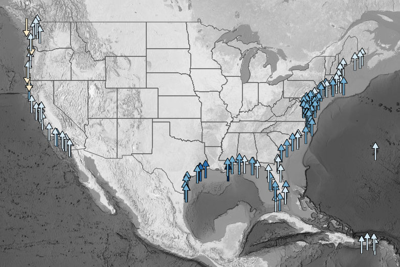 Interactive map: How has local sea level in the United States changed over time? 