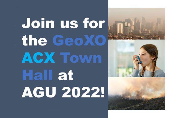 Join us at AGU for the NOAA GeoXO atmospheric composition town hall on Thursday, December 15