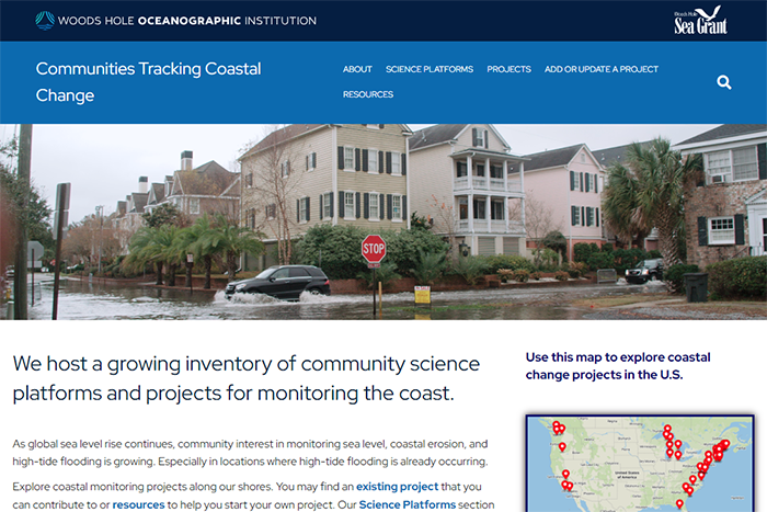 New website offers an inventory of CitSci efforts to track coastal change