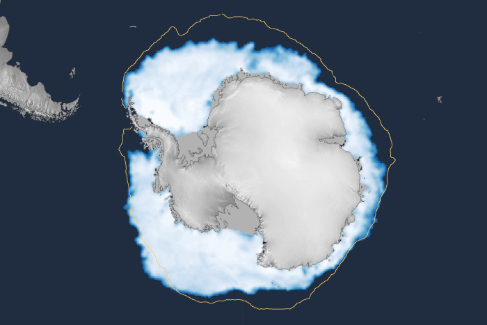 Antarctic sea ice reaches an early winter record low in June 2023