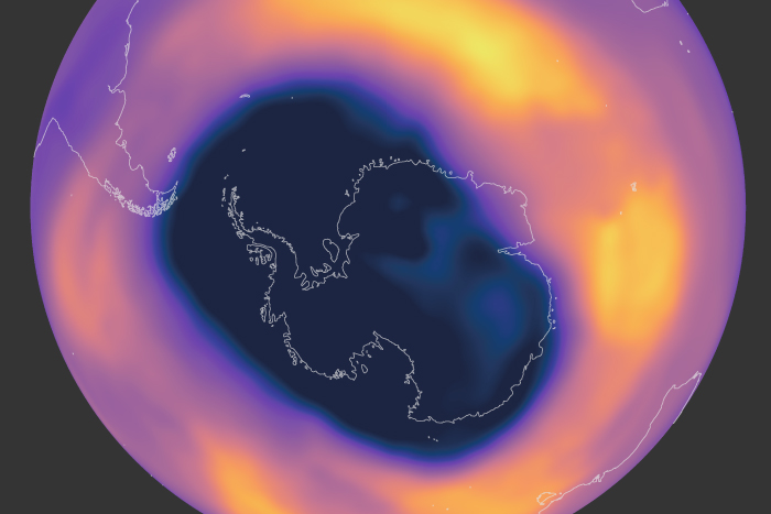Antarctic ozone hole yearly maximum extent 12th-largest on record