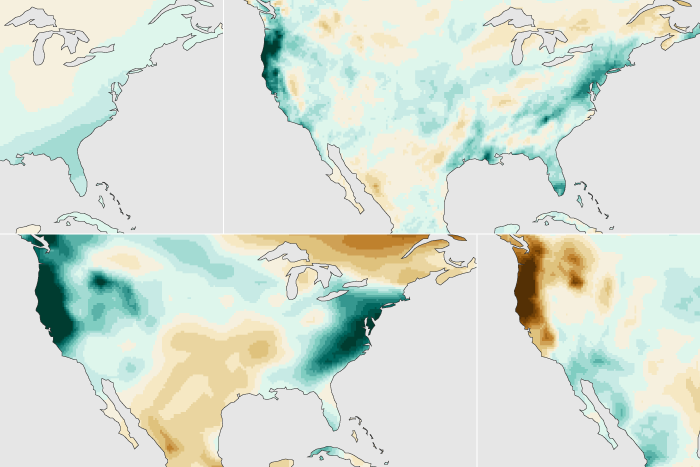 How much did El Niño influence precipitation over the United States this past winter?