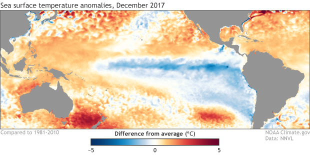 Sea Surface Temperature Anomaly, La Nina, ENSO