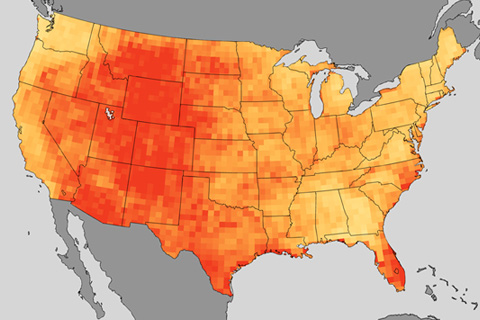 With rising greenhouse gases, U.S. heat waves to become more common & longer-lasting
