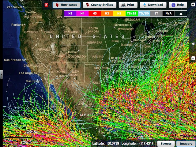 Gulf Of Mexico Hurricane Tracking Chart