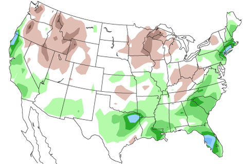How does El Niño affect U.S. spring precipitation? 