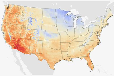 Hot temperatures roast the western United States