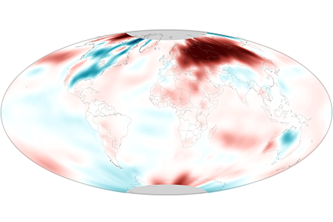 November global temperature highest on record