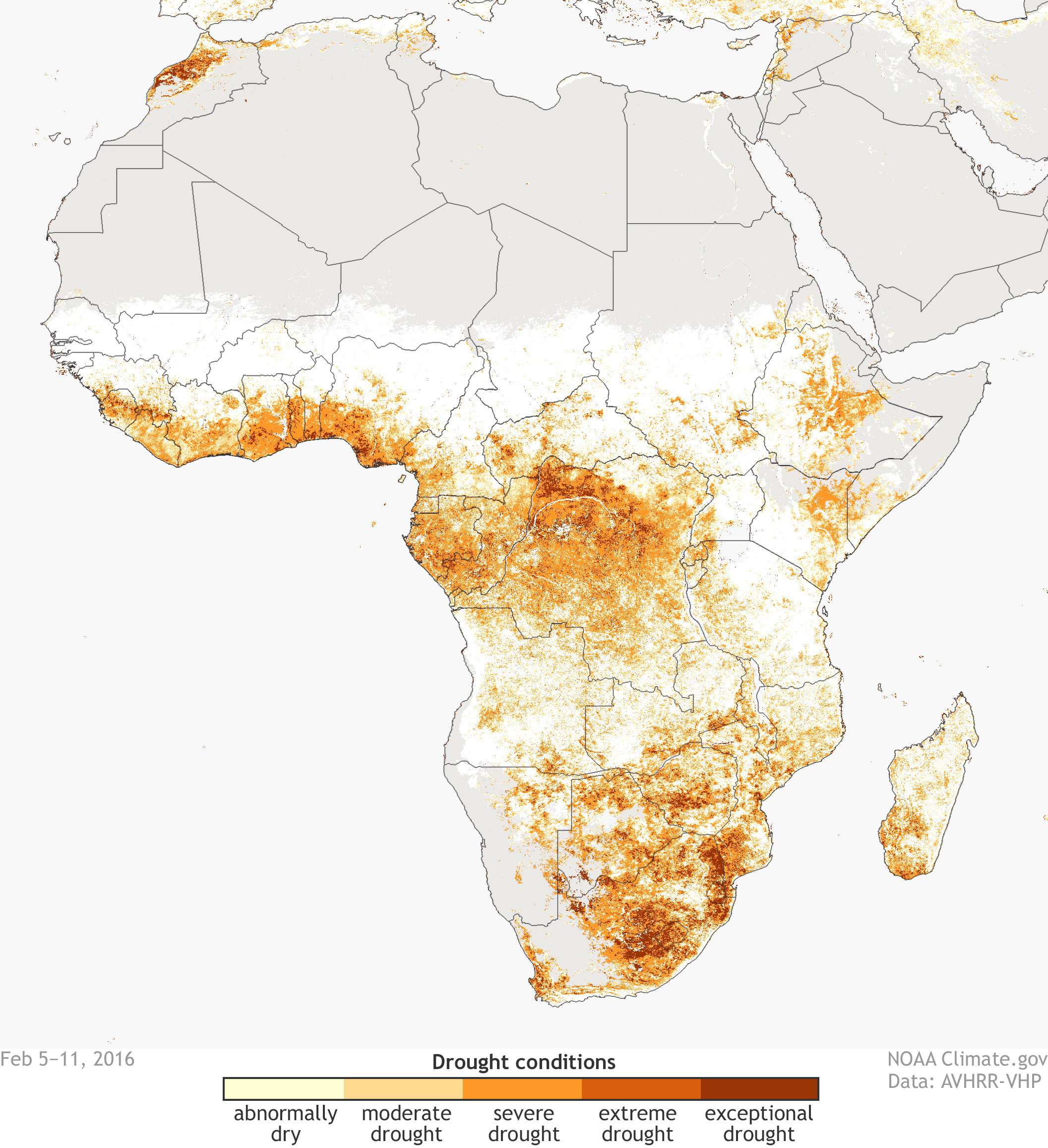 droughts in africa map