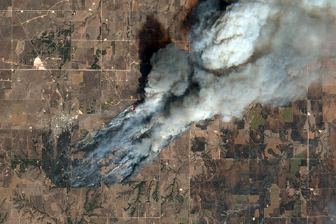 Wildfires break out in Oklahoma in April 2018