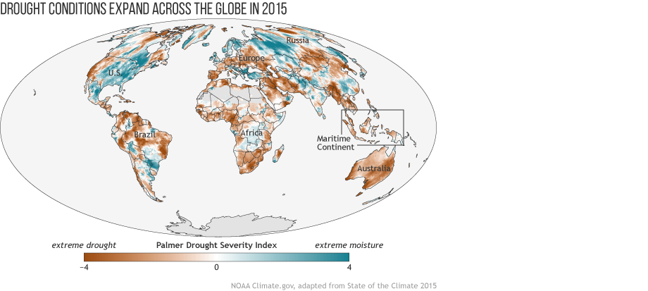 Drought Conditions Expand Across the Globe in 2015