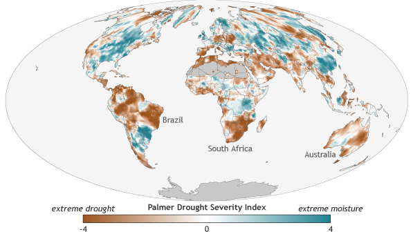 global drought map for 2016