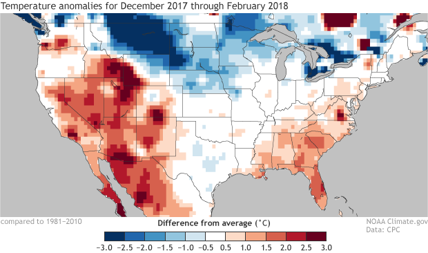 temperature, anomaly, winter, USA