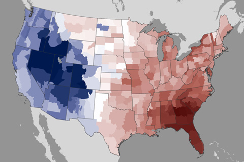   U.S average temperature right at freezing for January, rain and snow a bit above average