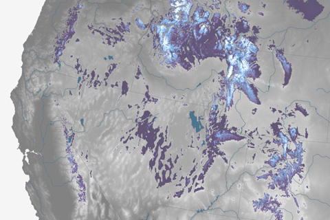 Snowpack across the U. S. West, May 12, 2014