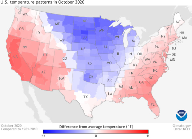 U.S. sees average precipitation and slightly above-average temperature ...
