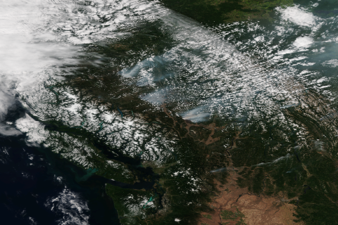 Wildfires burn in British Columbia