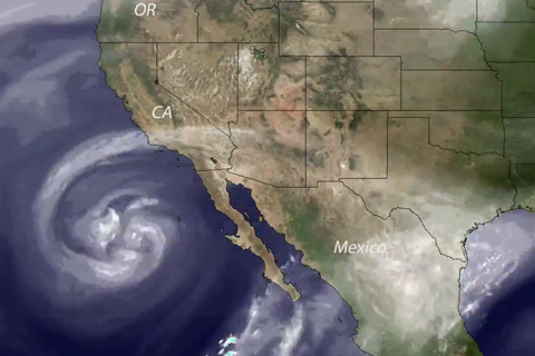 An upper-level low does a box step over US Southwest, brings flooding to Southern California