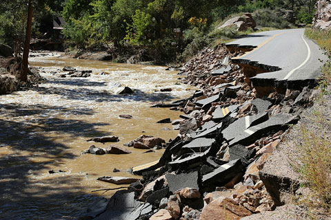 In Colorado, rebuilding riverside roads to withstand future floods