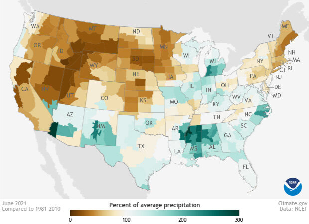 June 2021 precip map