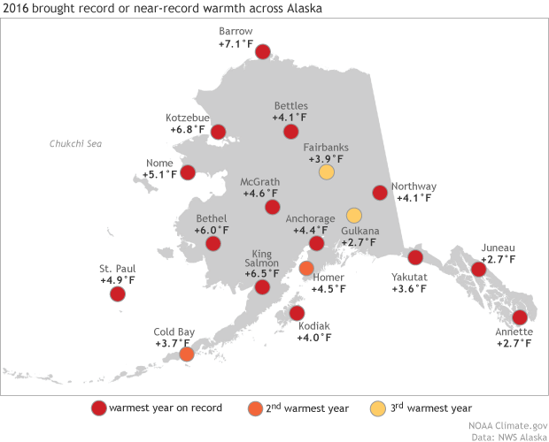 Alaska hotspots, 2016
