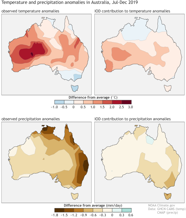 Australia temperature maps