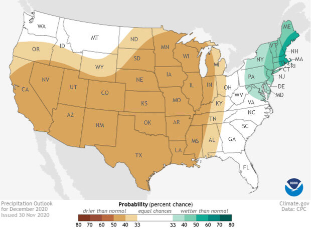 Precipitation outlook map