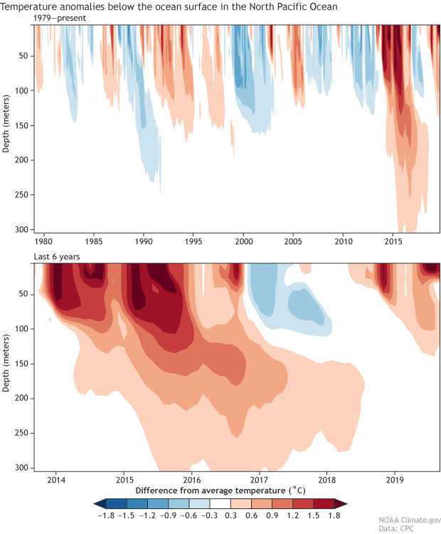 Subsurface temperature anomalies