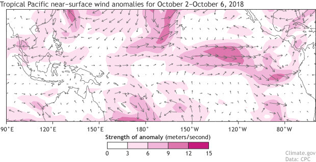 Wind anomaly map