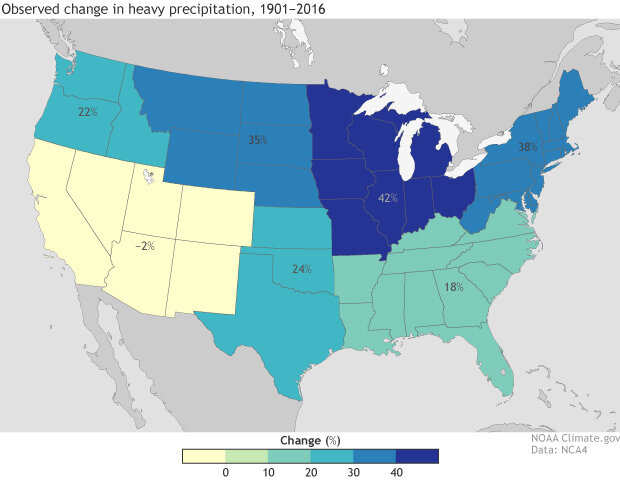 Historical heavy precipitation map