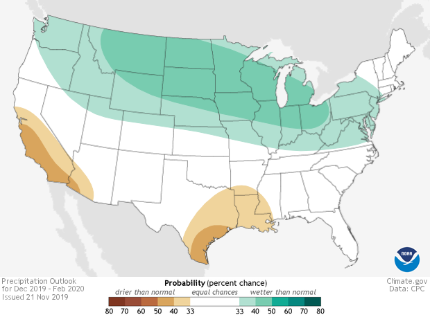 Precipitation outlook map