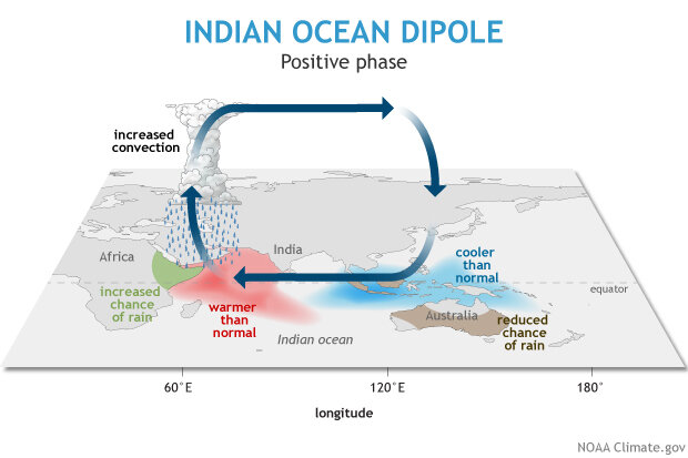 Positive phase of the Indian Ocean Dipole