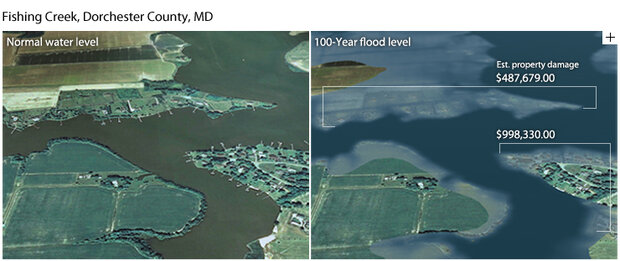 Fishing Creek flood damage