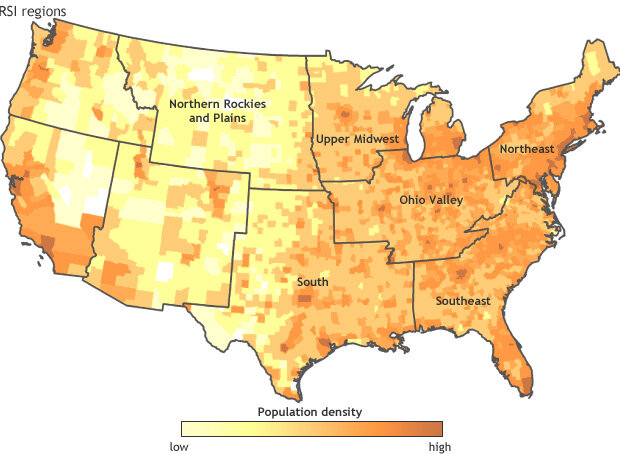 Population density map