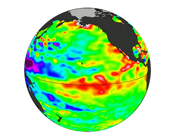 Sea surface height anomalies in early November 2014