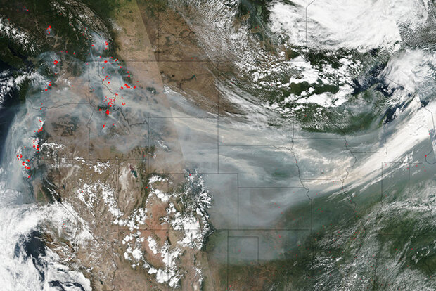 Smoke over United States