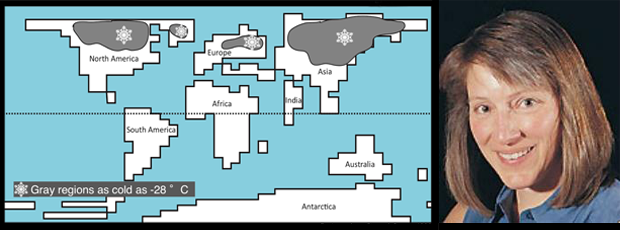 Lisa Sloan and paper figure