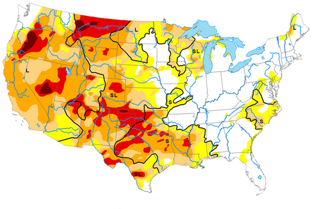 Drought monitor map