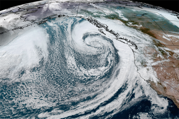 Atmospheric river approaching West Coast