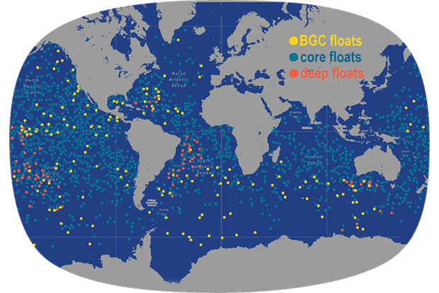 Argo float global map