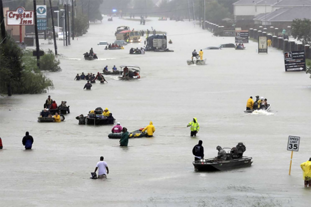 Hurricane Harvey flooding and water rescues