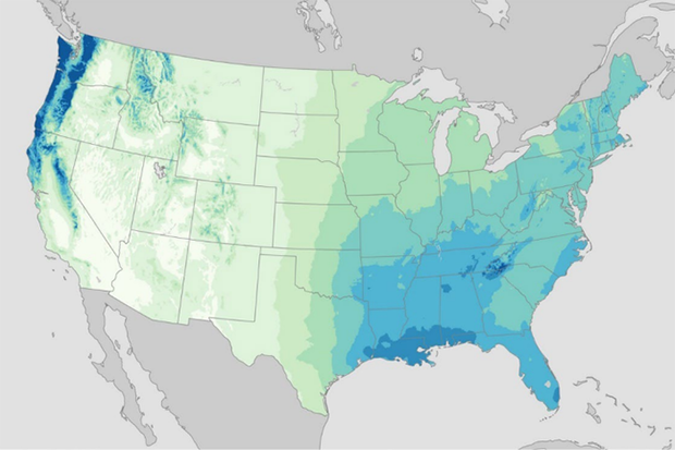 Climate normals for precipitation